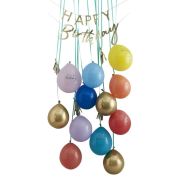 Rainbow & Gold Happy Birthday Balloon Door Kit