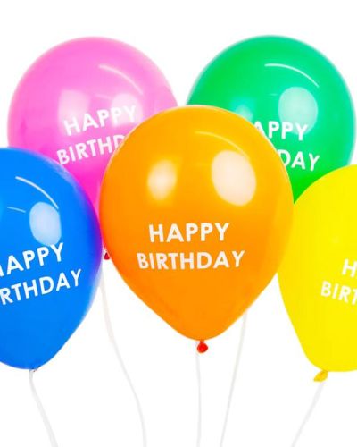 Rainbow Happy Birthday Balloons 5pk