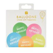 Rainbow Happy Birthday Balloons 5pk