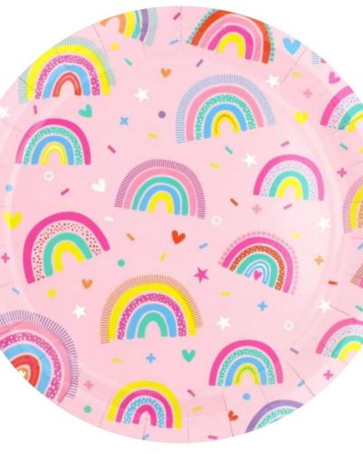 Rainbow Love Plates 8pk