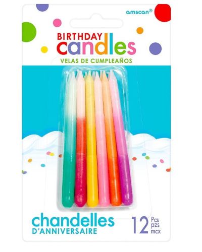 Rainbow Ombre Candles 12pk