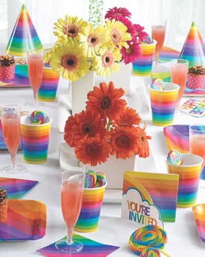 Rainbow Dinner Plates 8pk