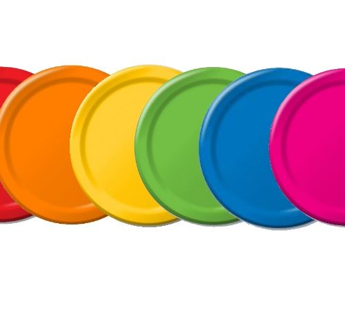 Rainbow Mix Dinner Plates – 12pk