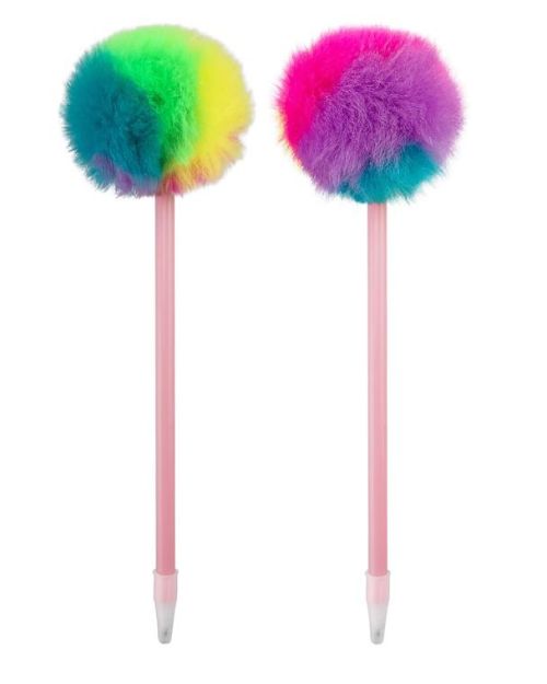 Rainbow Pom Pom Pen