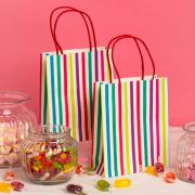 Retro Rainbow Stripe Treat Bags 8pk