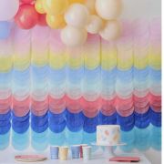 Rainbow Tissue Disc Party Backdrop