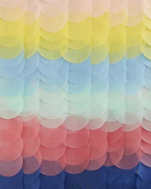 Rainbow Tissue Disc Party Backdrop