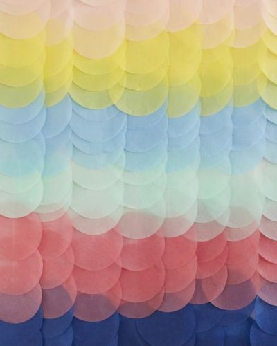 Rainbow Tissue Disc Party Backdrop
