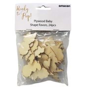 Ready to Pop Wooden Baby Shape Favours