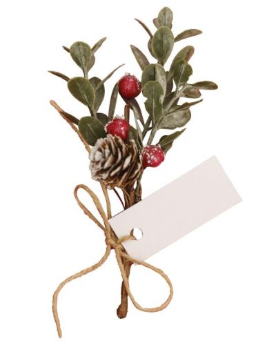 Red Berry Sprig Place Card Holders 6pk