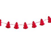 Red Christmas Tree Honeycomb Garland