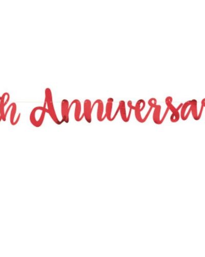 40th Anniversary Red Foil Banner
