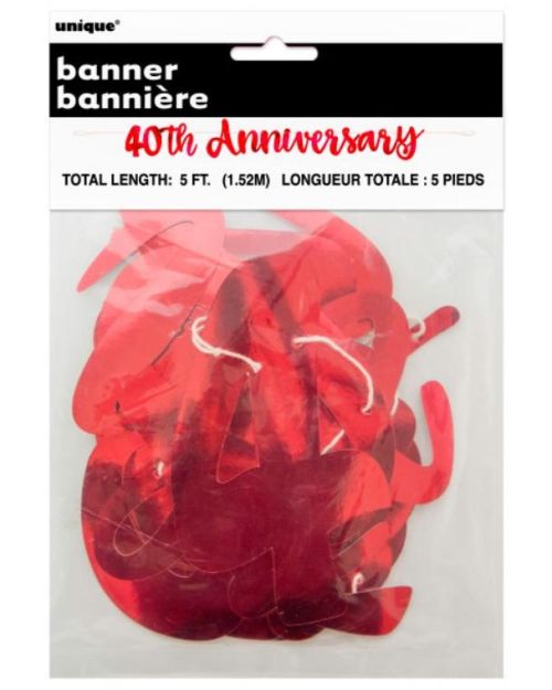 40th Anniversary Red Foil Banner