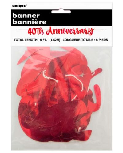 40th Anniversary Red Foil Banner