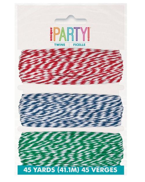 Red, Blue & Green Bakers Twine