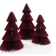 35cm Christmas Honeycomb Tree Red