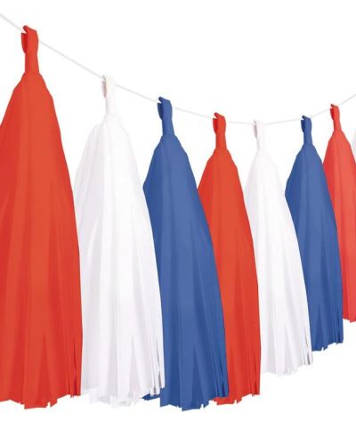 Red White & Blue Tassel Garland