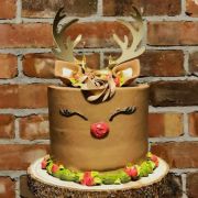 Reindeer Antlers Cake Topper – Silver Mirror