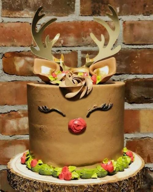 Reindeer Antlers Cake Topper – Silver Mirror
