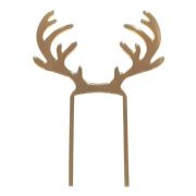 Reindeer Antlers Cake Topper – Gold Mirror