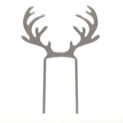 Reindeer Antlers Cake Topper – Silver Mirror
