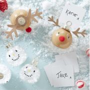 Reindeer & Snowman Christmas Place Card Holders