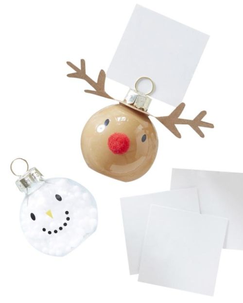 Reindeer & Snowman Christmas Place Card Holders