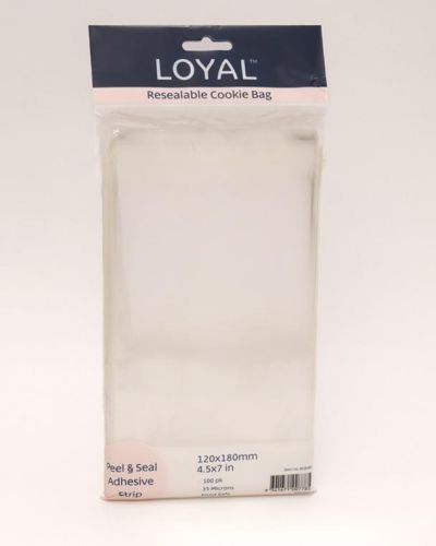 Resealable Cookie Bags 100pk – 120 x 180mm