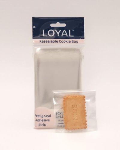 Resealable Cookie Bags 100pk – 80 x 110mm
