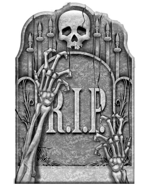 RIP Skeleton Tombstone Decoration
