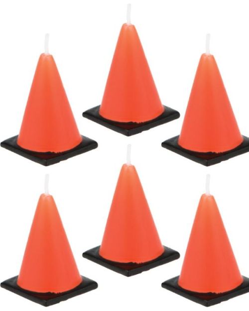 Road Cone Candles 6pk