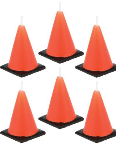 Road Cone Candles 6pk