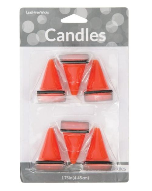 Road Cone Candles 6pk