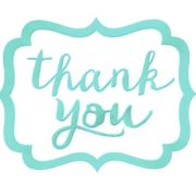 Thank You Stickers 50pk – Robins Egg Blue