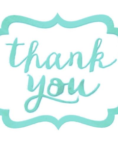 Thank You Stickers 50pk – Robins Egg Blue