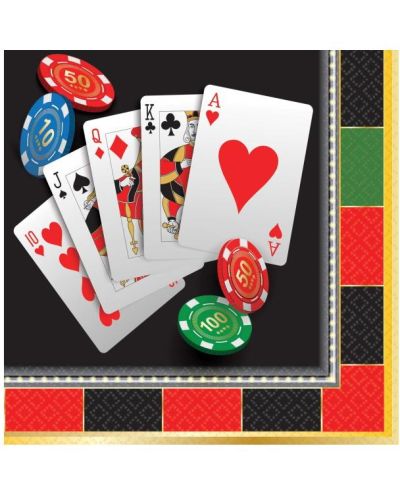 Roll The Dice Casino Beverage Napkins 16pk