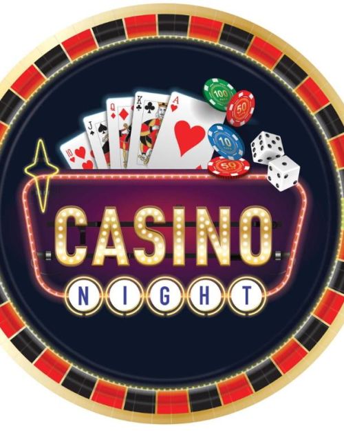 Roll The Dice Casino Dinner Plates 8pk