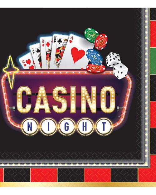 Roll The Dice Casino Lunch Napkins 16pk
