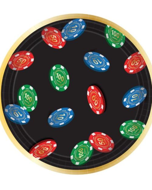 Roll The Dice Casino Lunch Plates 8pk