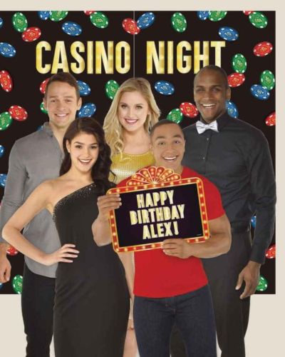 Roll The Dice Casino Scene Setter & Marquee Sign