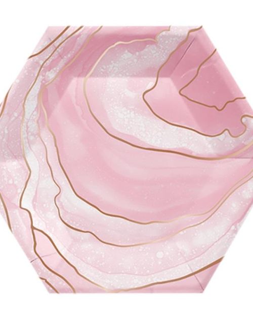 Rosé All Day Geode Lunch Plates 8pk