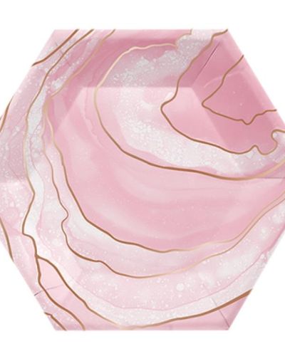 Rosé All Day Geode Lunch Plates 8pk