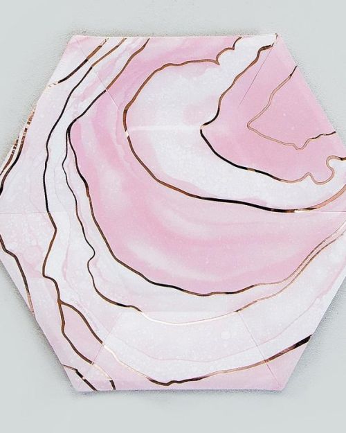 Rosé All Day Geode Lunch Plates 8pk