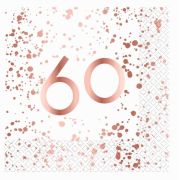 Rose Gold 60 Lunch Napkins 16pk