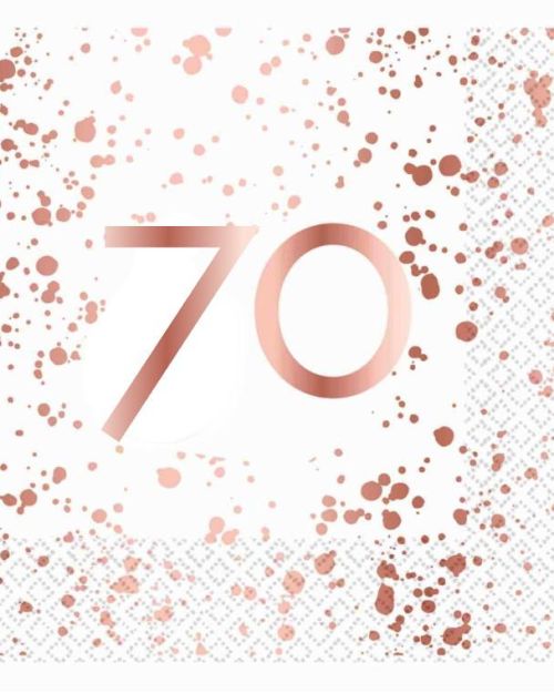 Rose Gold 70 Lunch Napkins 16pk