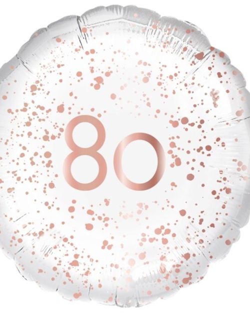 Rose Gold 80th Foil Balloon
