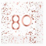 Rose Gold 80 Lunch Napkins 16pk