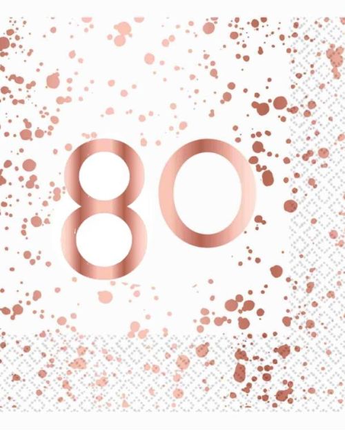 Rose Gold 80 Lunch Napkins 16pk