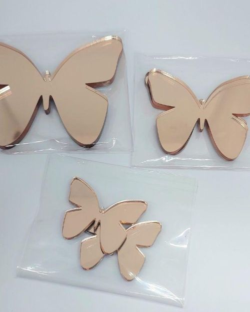 Acrylic Butterflies 6pk – Rose Gold