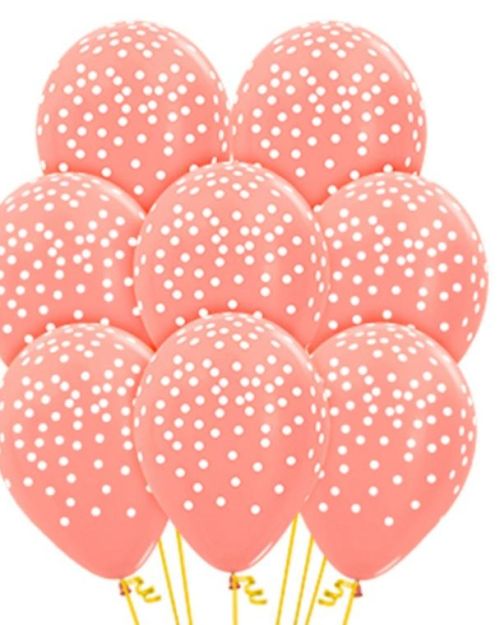 Confetti on Rose Gold Balloons 12pk